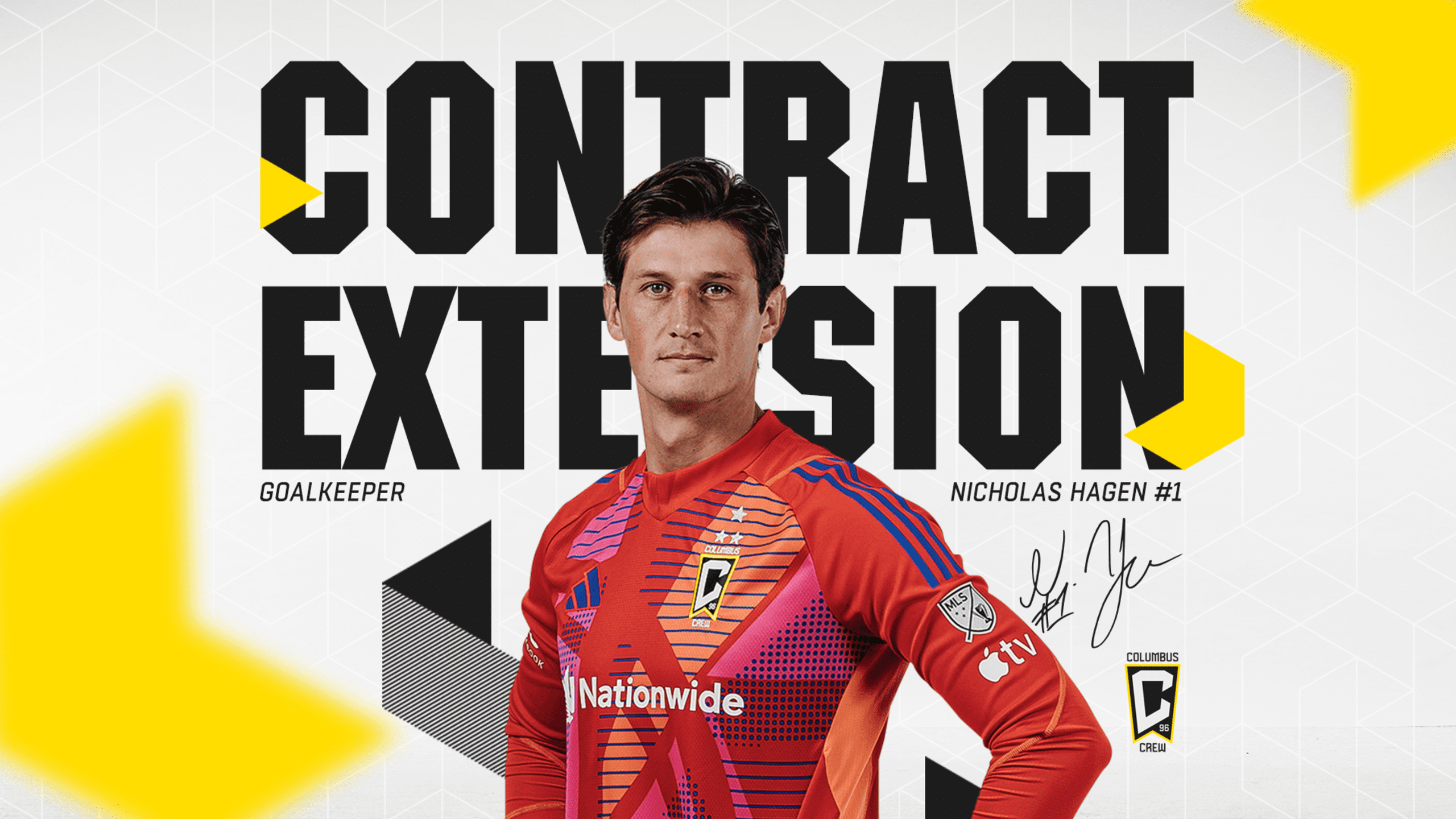 Hagen extiende su contrato con Columbus Crew